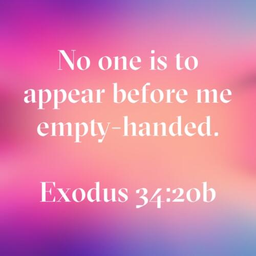 Exodus 34:20b